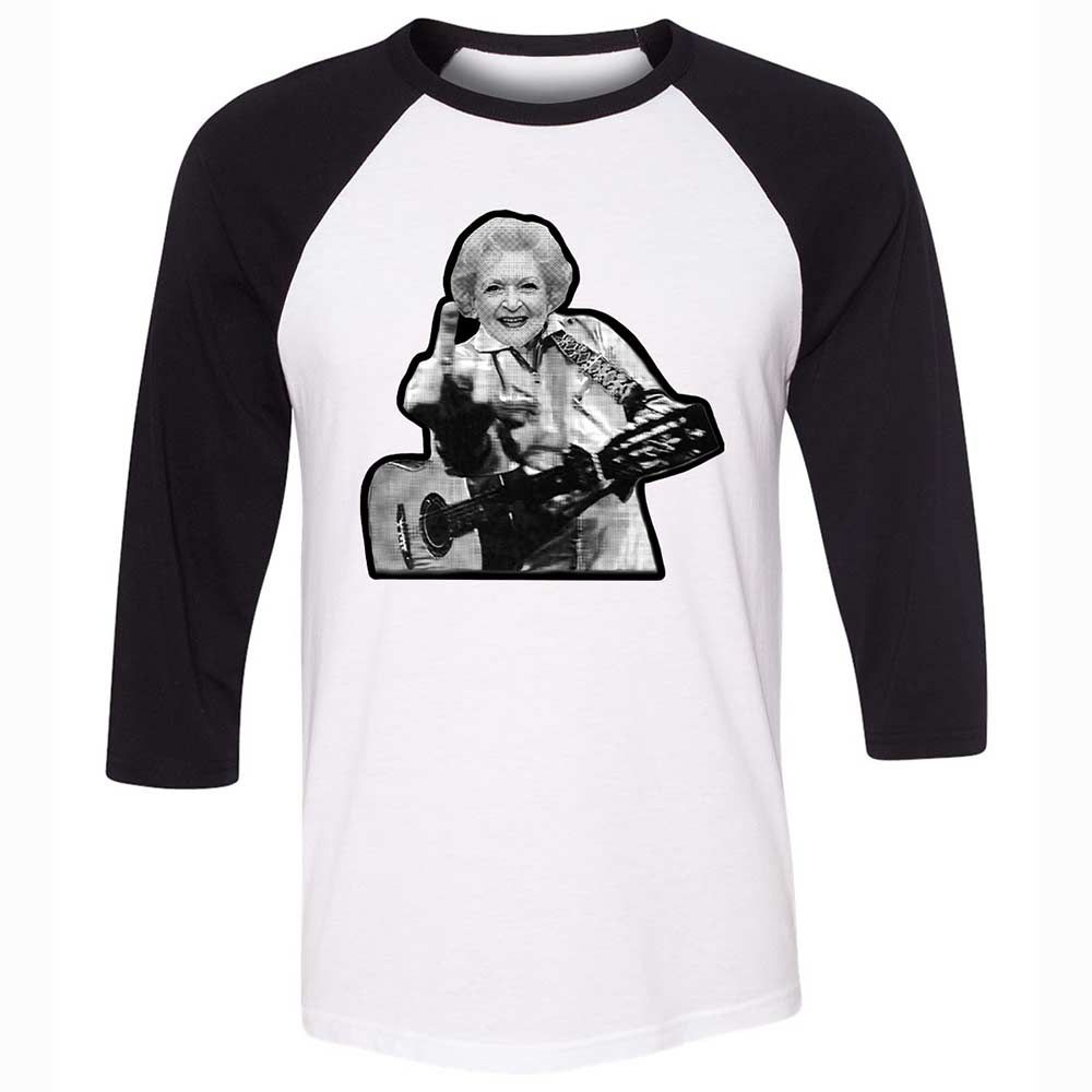 Unisex 3/4 Baseball Tee - X2KGB8AZ - White/Black - 1