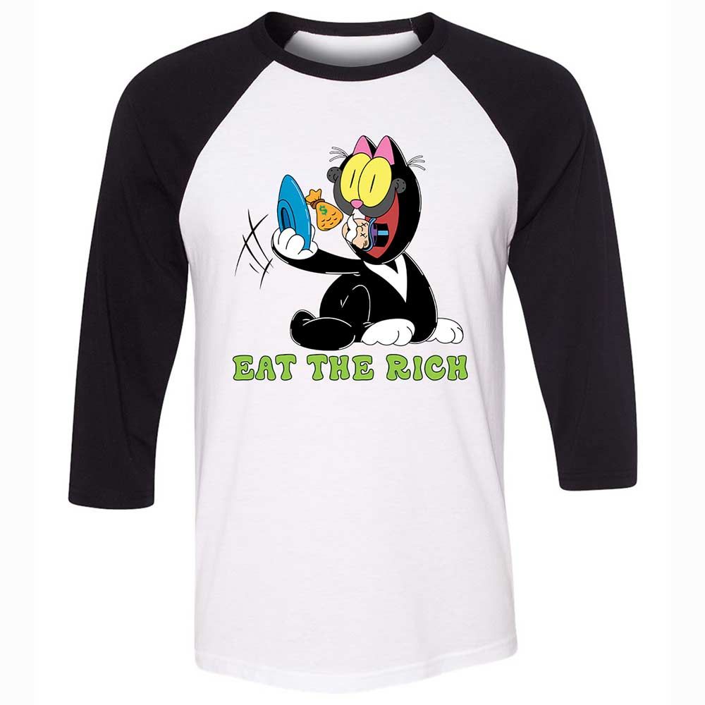 Unisex 3/4 Baseball Tee - 5TK8WQR4 - White/Black - 1