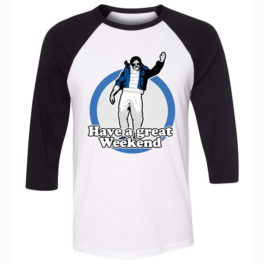 Unisex 3/4 Baseball Tee - ZHG2QF77 - White/Black - 1