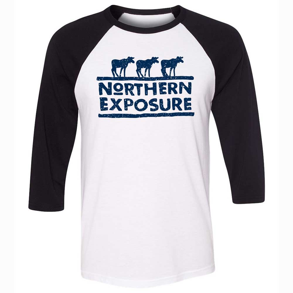 Unisex 3/4 Baseball Tee - RQXCVSQS - White/Black - 1
