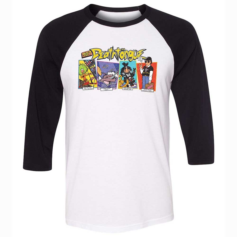 Unisex 3/4 Baseball Tee - C93LDF1K - White/Black - 1