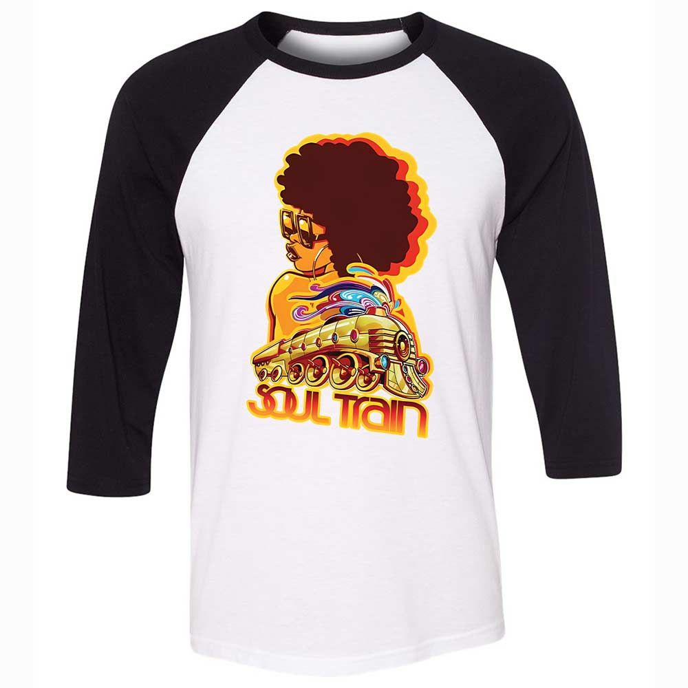 Unisex 3/4 Baseball Tee - MTQELAYL - White/Black - 1