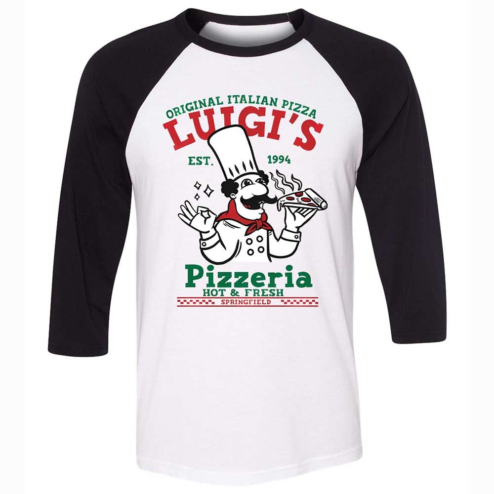 Unisex 3/4 Baseball Tee - WJ264AFE - White/Black - 1