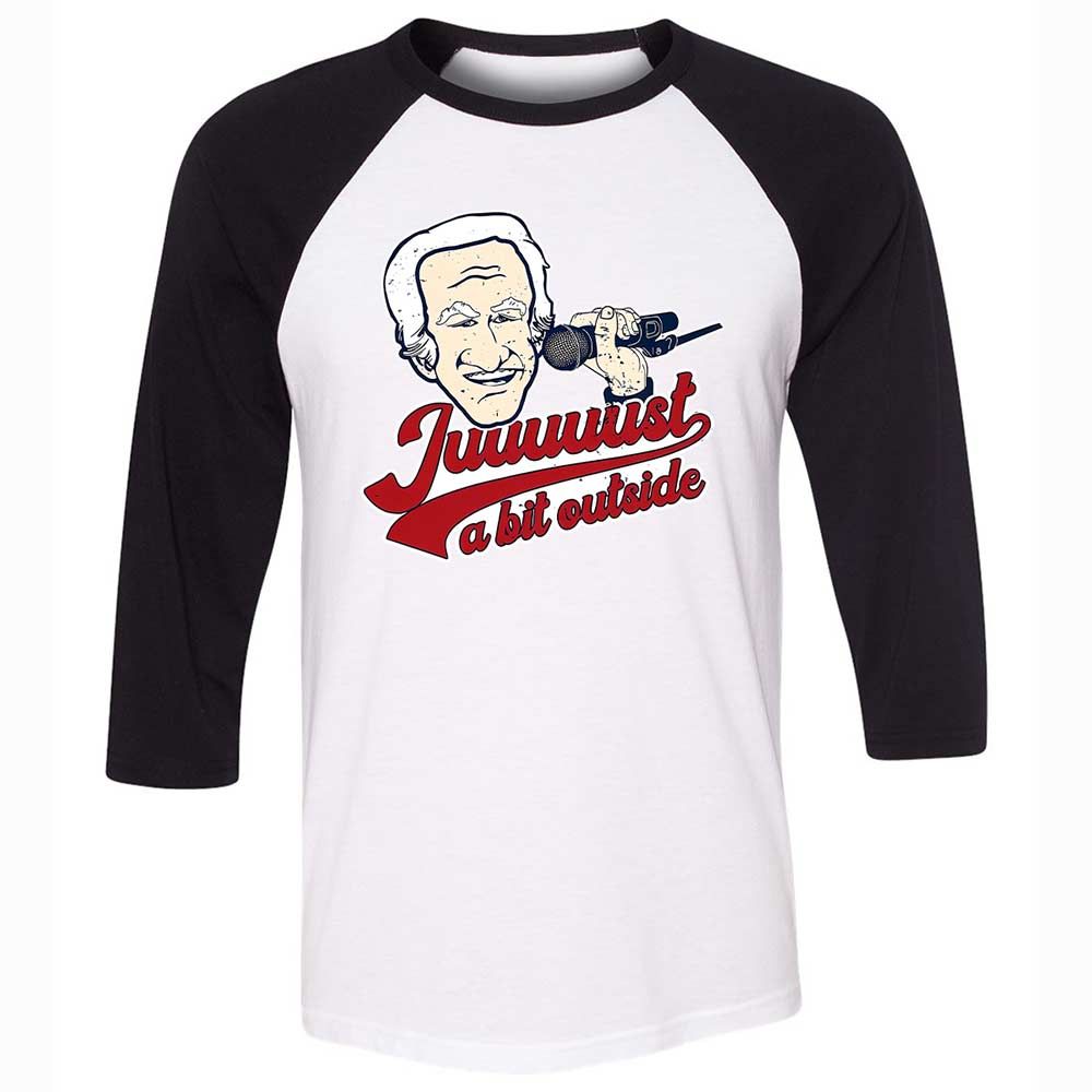 Unisex 3/4 Baseball Tee - X1D1HB7F - White/Black - 1