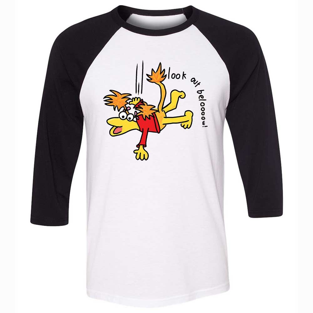 Unisex 3/4 Baseball Tee - 9ZEVYUH8 - White/Black - 1