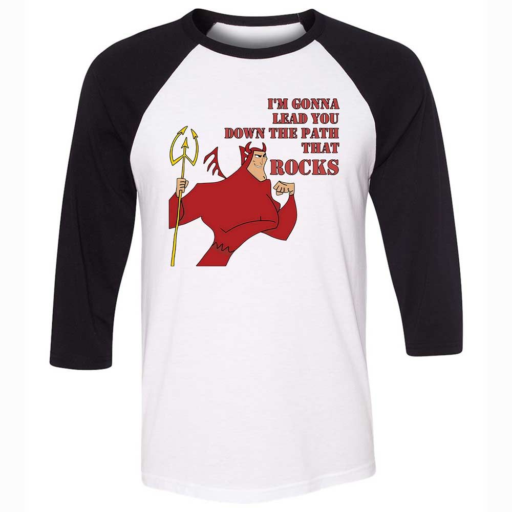 Unisex 3/4 Baseball Tee - WJKWDVDE - White/Black - 1