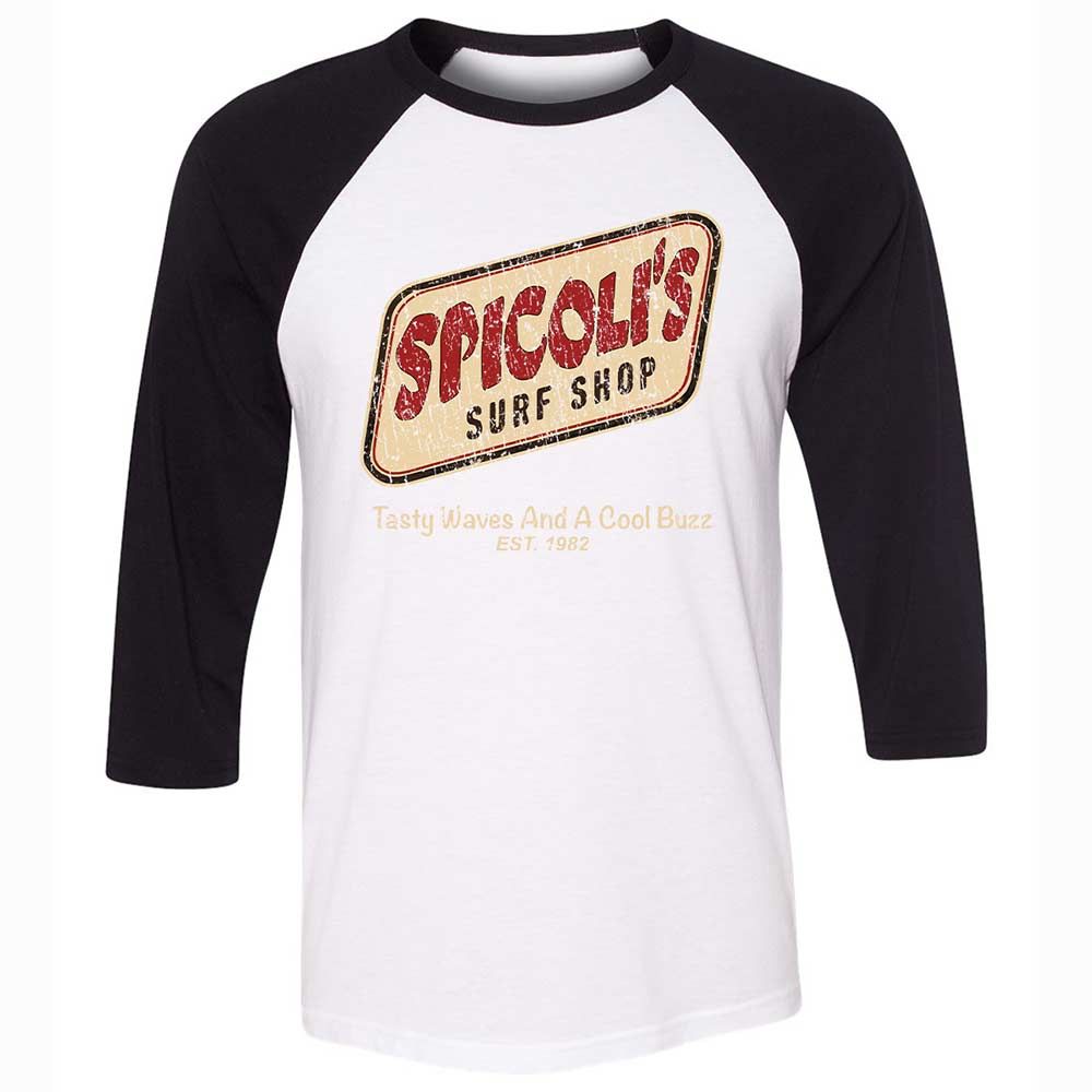 Unisex 3/4 Baseball Tee - ZUK9UQ7Q - White/Black - 1