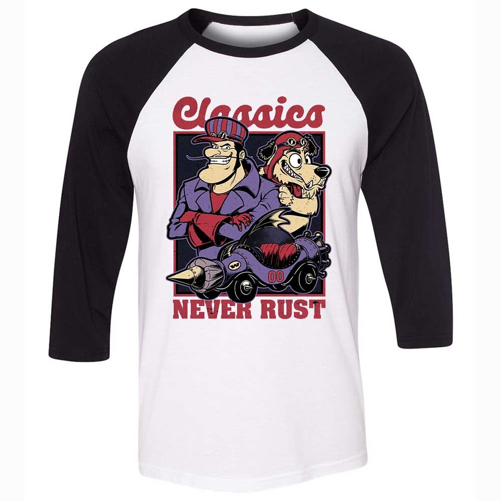 Unisex 3/4 Baseball Tee - 9JSKM9TL - White/Black - 1