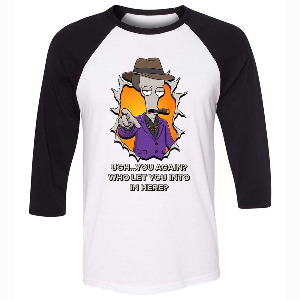 Unisex 3/4 Baseball Tee - QHFPRWLB - White/Black - 1