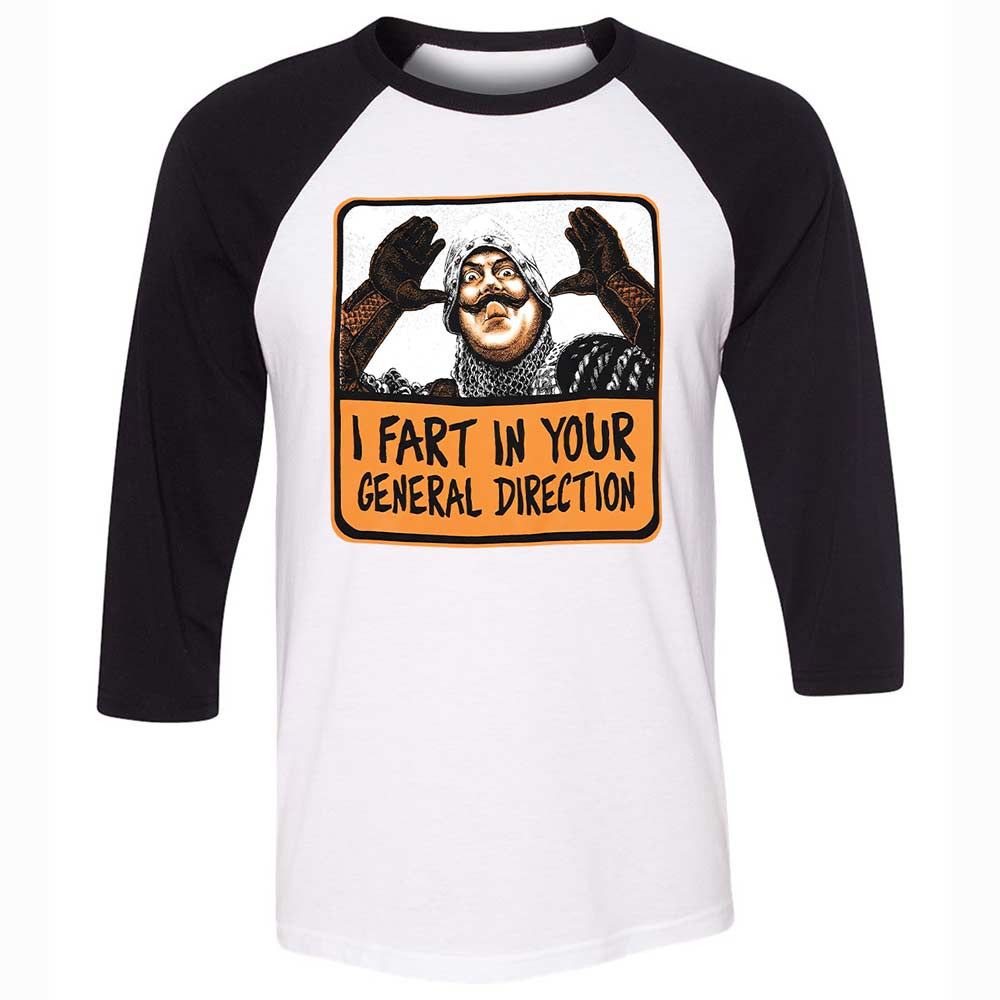 Unisex 3/4 Baseball Tee - DKAGB85D - White/Black - 1