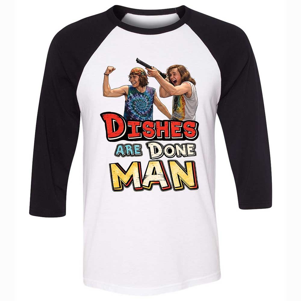 Unisex 3/4 Baseball Tee - PUUJK8LH - White/Black - 1