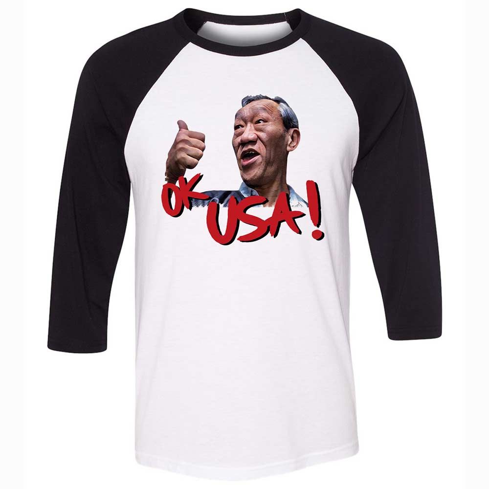 Unisex 3/4 Baseball Tee - VE7AZ1QJ - White/Black - 1