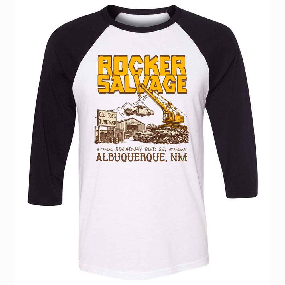 Unisex 3/4 Baseball Tee - K6R3AVJS - White/Black - 1