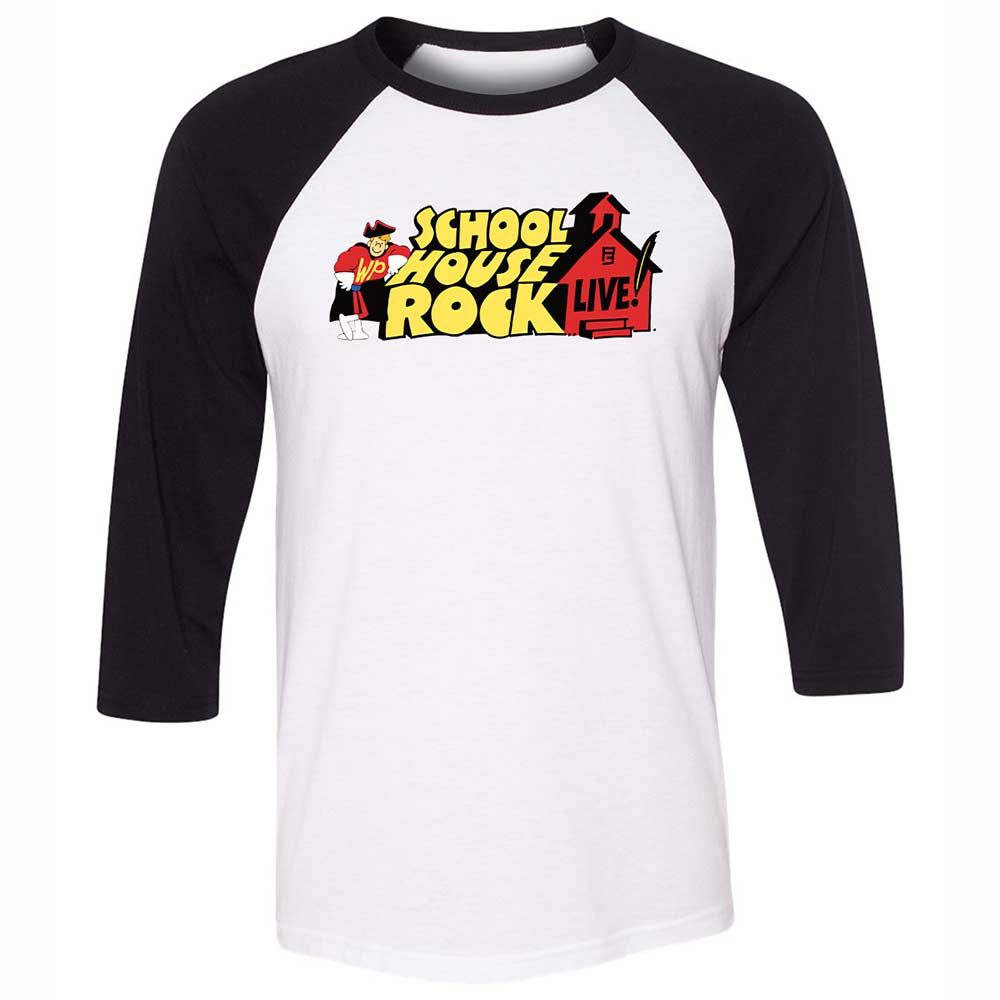 Unisex 3/4 Baseball Tee - 322K3PY8 - White/Black - 1