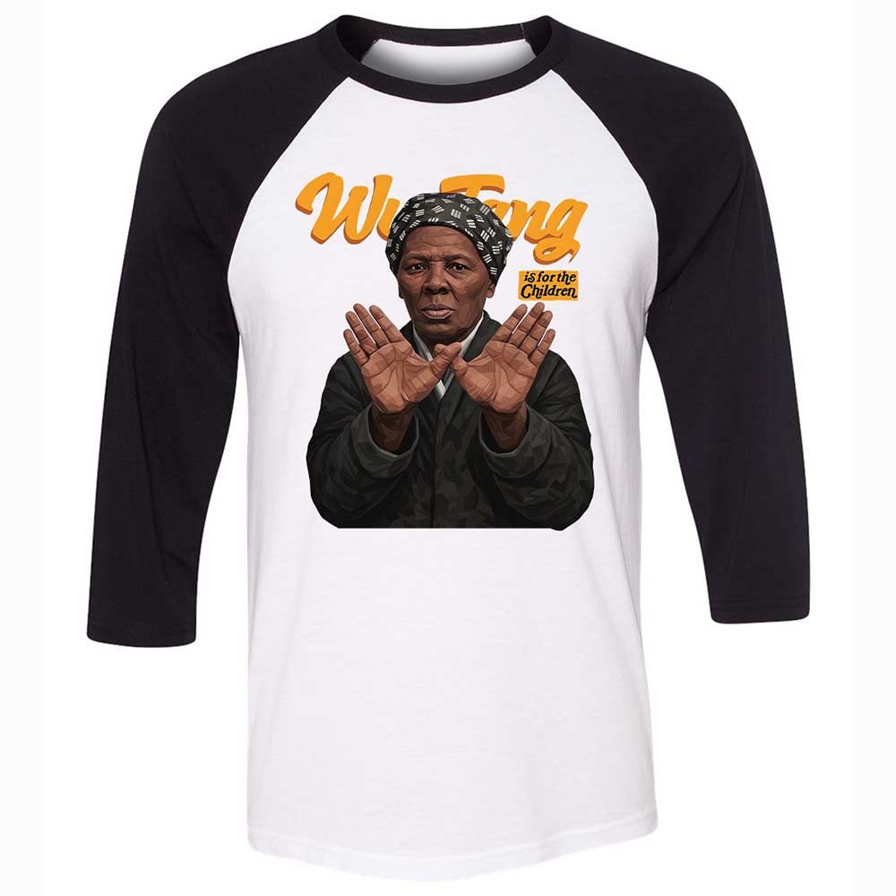Unisex 3/4 Baseball Tee - Black - White/Black - 1