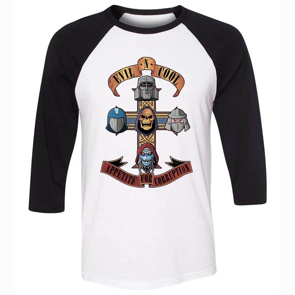 Unisex 3/4 Baseball Tee - VCH6NQSA - White/Black - 1