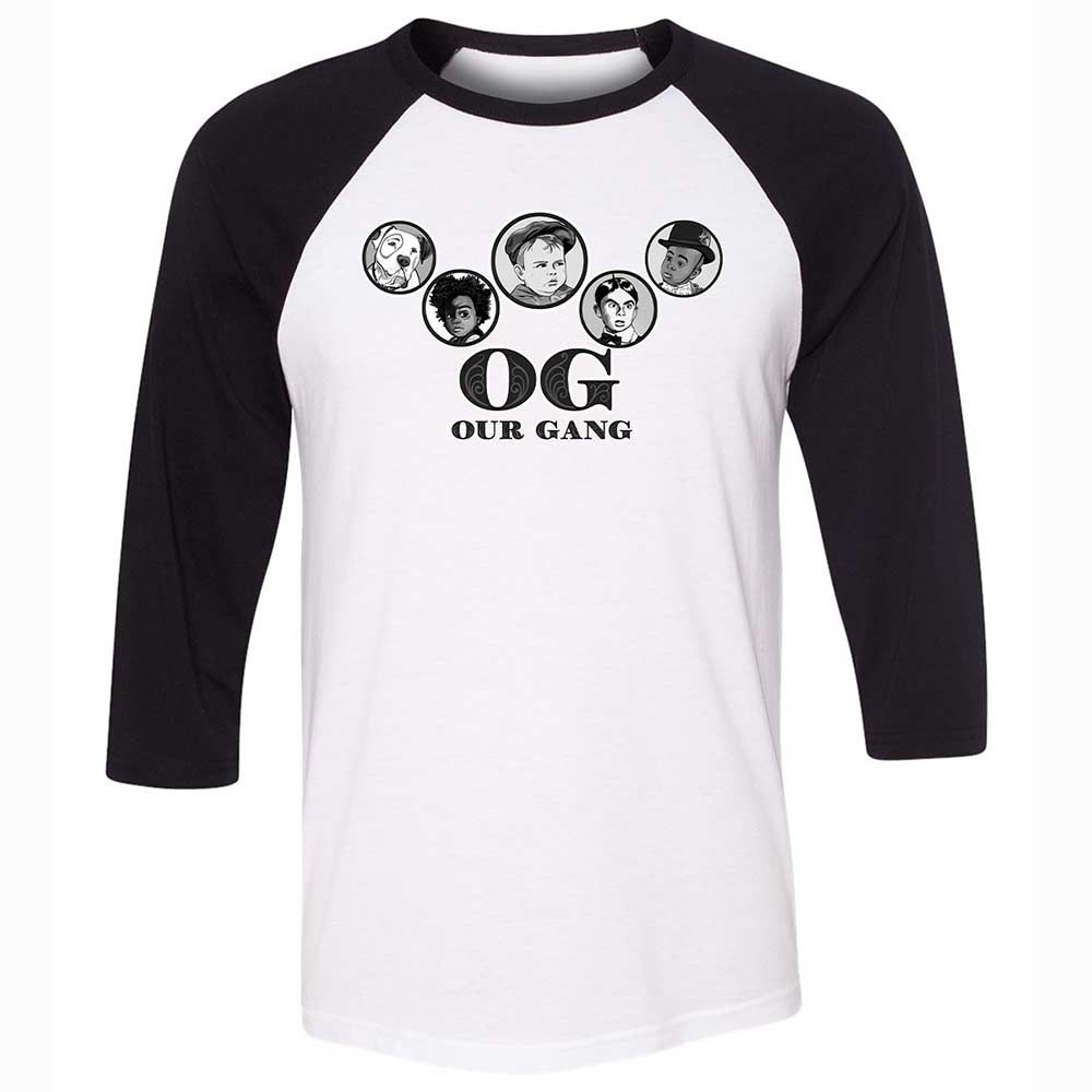 Unisex 3/4 Baseball Tee - DHWLEM2B - White/Black - 1
