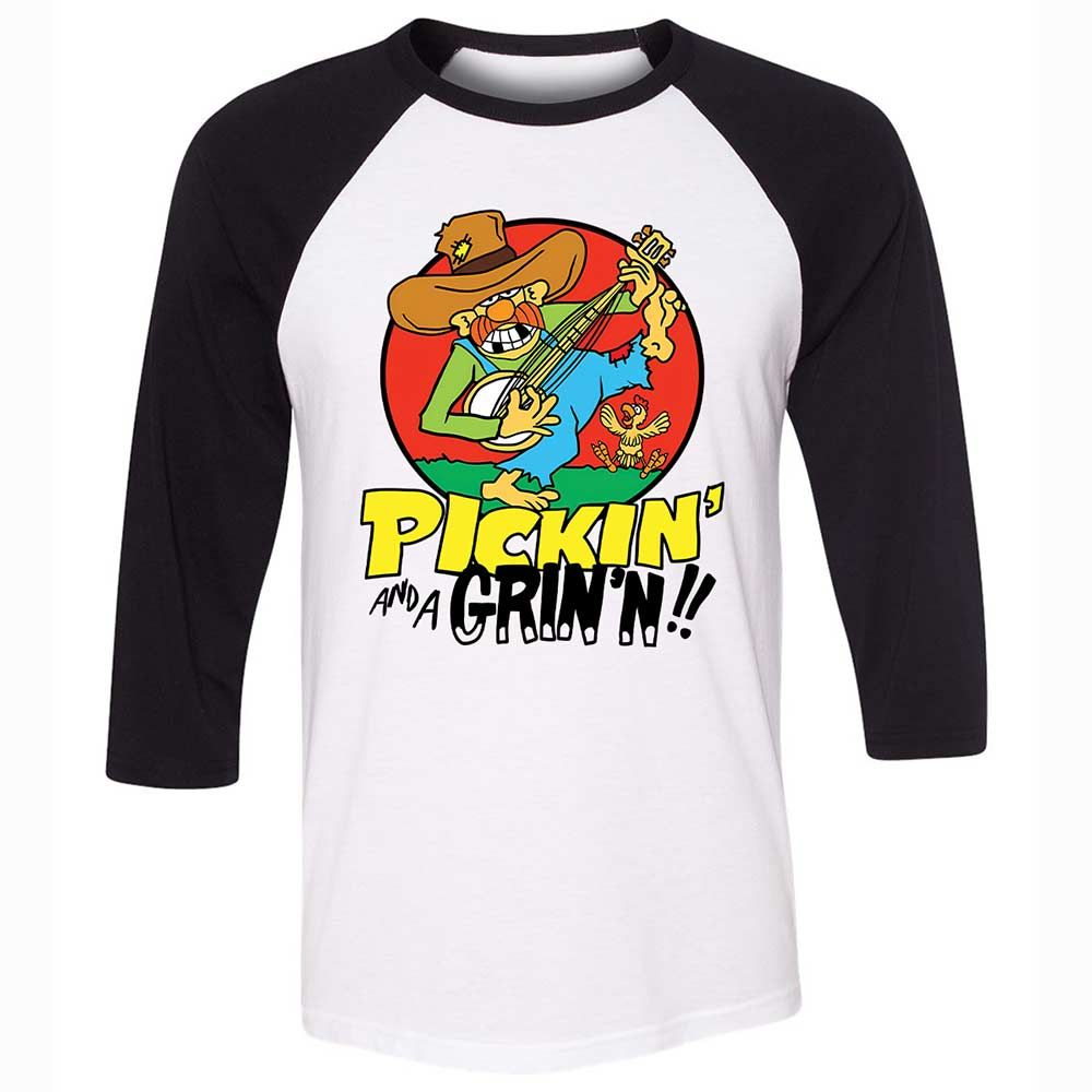 Pickin' and a Grinnin - White/Black - 1