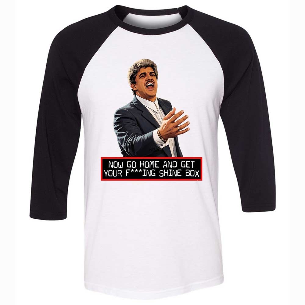 Unisex 3/4 Baseball Tee - TJT2QZJP - White/Black - 1
