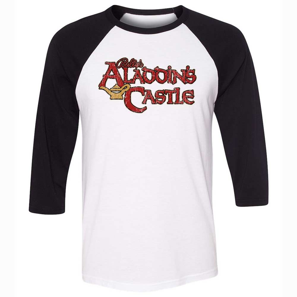 Unisex 3/4 Baseball Tee - YUL9YDF8 - White/Black - 1