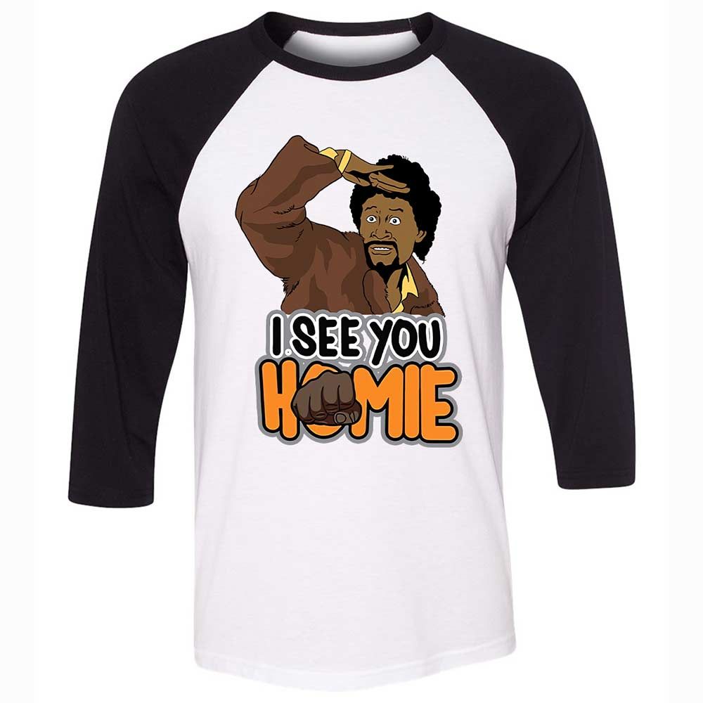 Unisex 3/4 Baseball Tee - B94MZM22 - White/Black - 1