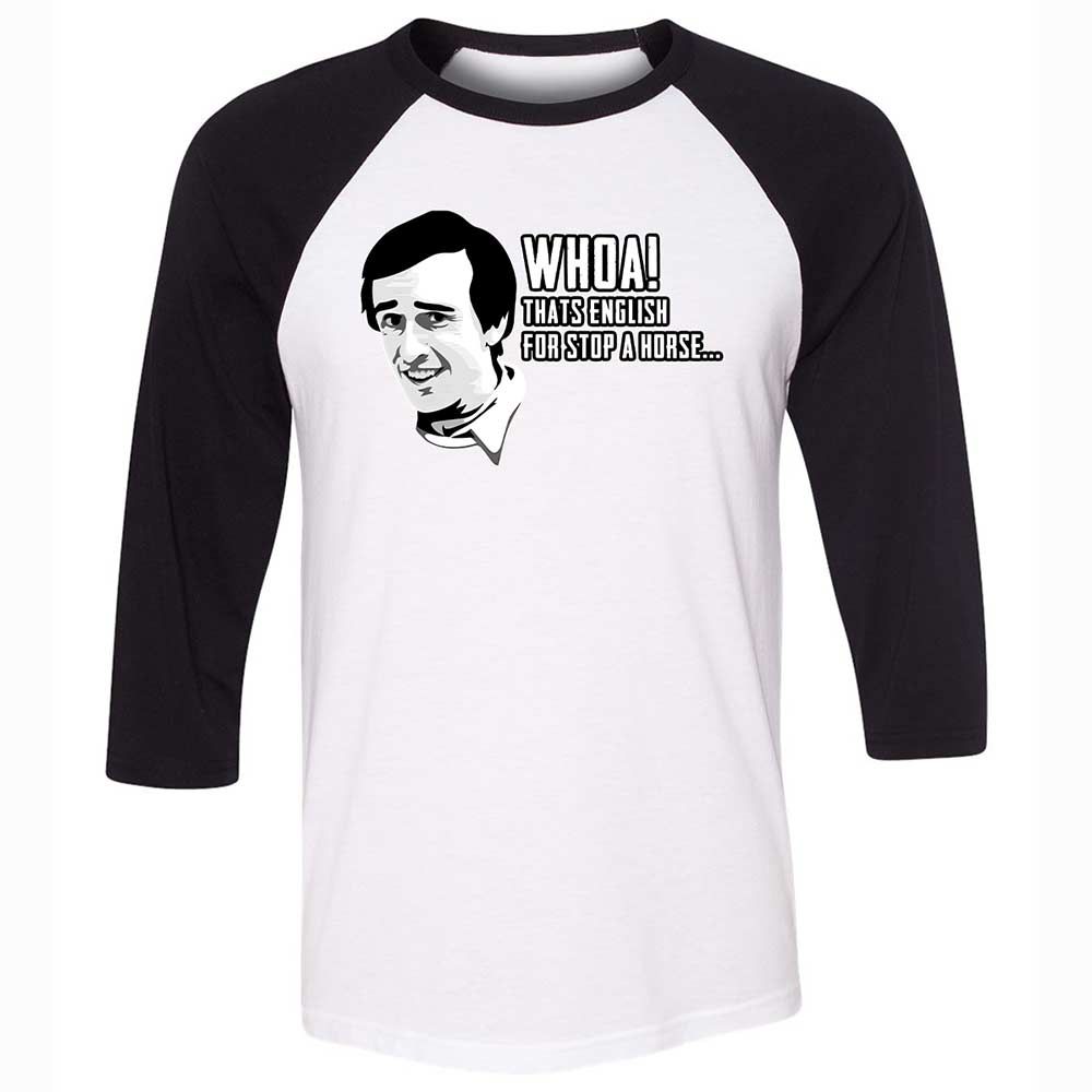 Unisex 3/4 Baseball Tee - RKJEA7Q4 - White/Black - 1