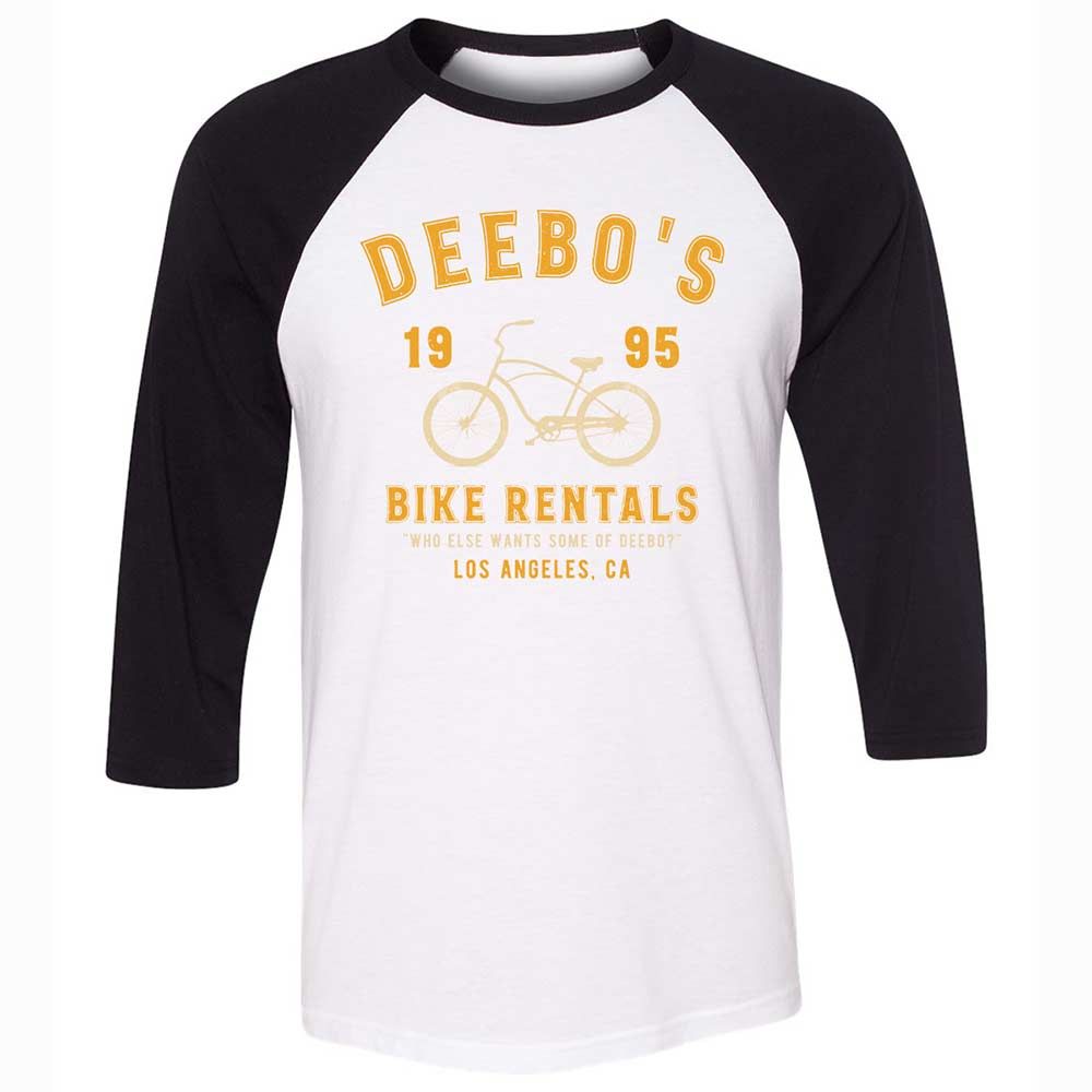 Unisex 3/4 Baseball Tee - K4M7YJ67 - White/Black - 1