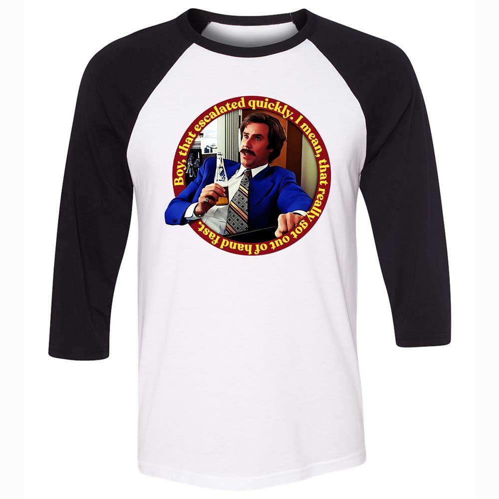 Unisex 3/4 Baseball Tee - SR56DRDA - White/Black - 1