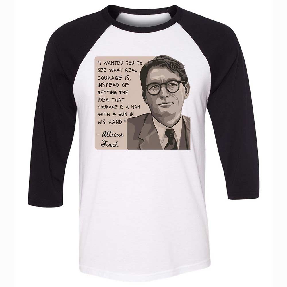 Real Courage Quote - White/Black - 1