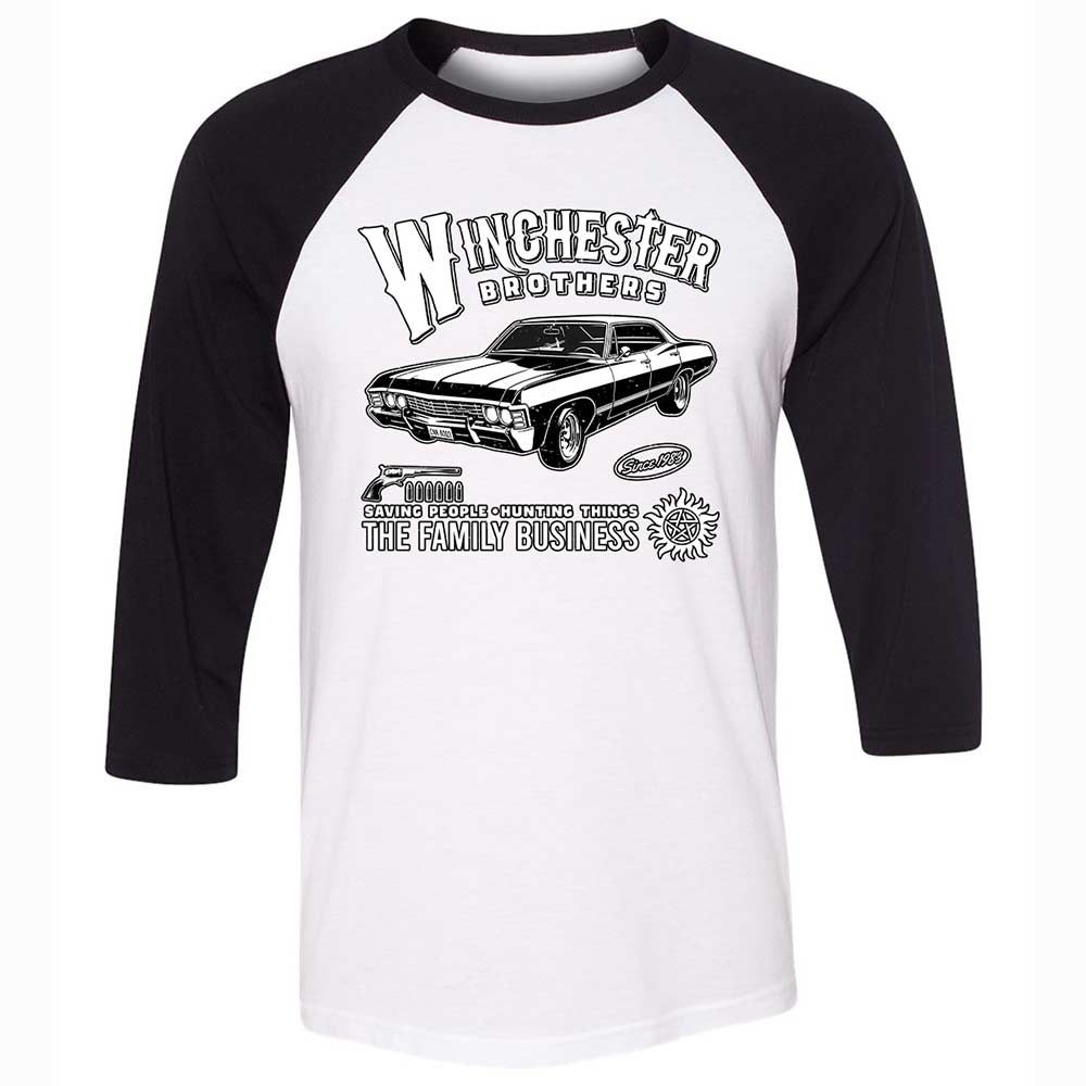 Unisex 3/4 Baseball Tee - RCXR2TAV - White/Black - 1