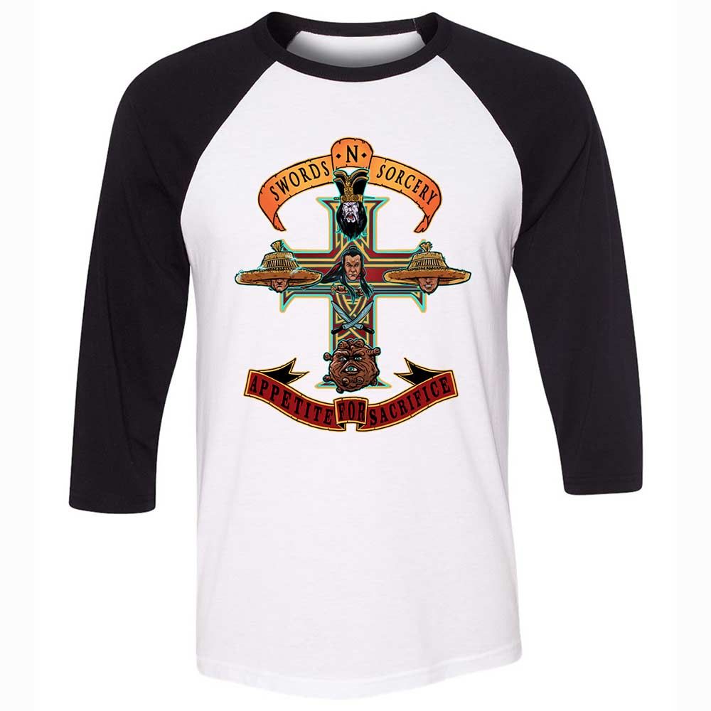 Unisex 3/4 Baseball Tee - FXXMKGE9 - White/Black - 1