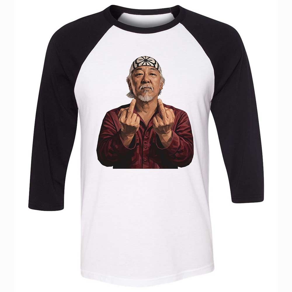 Unisex 3/4 Baseball Tee - 8GR9YG24 - White/Black - 1