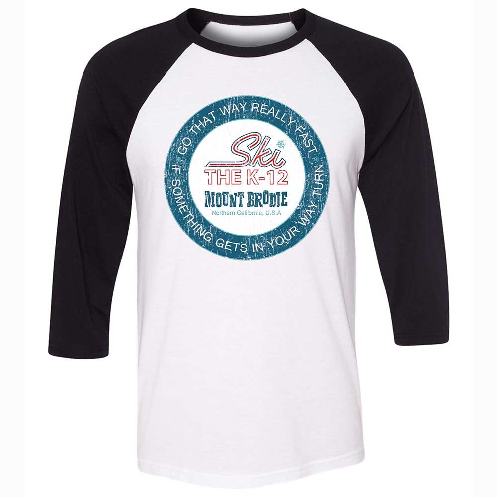 Unisex 3/4 Baseball Tee - 8HL8D4UY - White/Black - 1