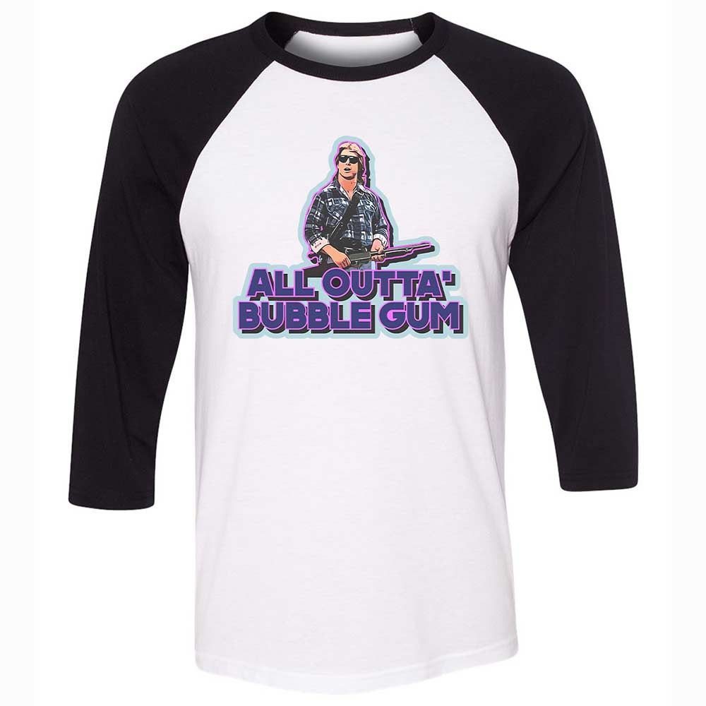 Unisex 3/4 Baseball Tee - M4HLCR4H - White/Black - 1