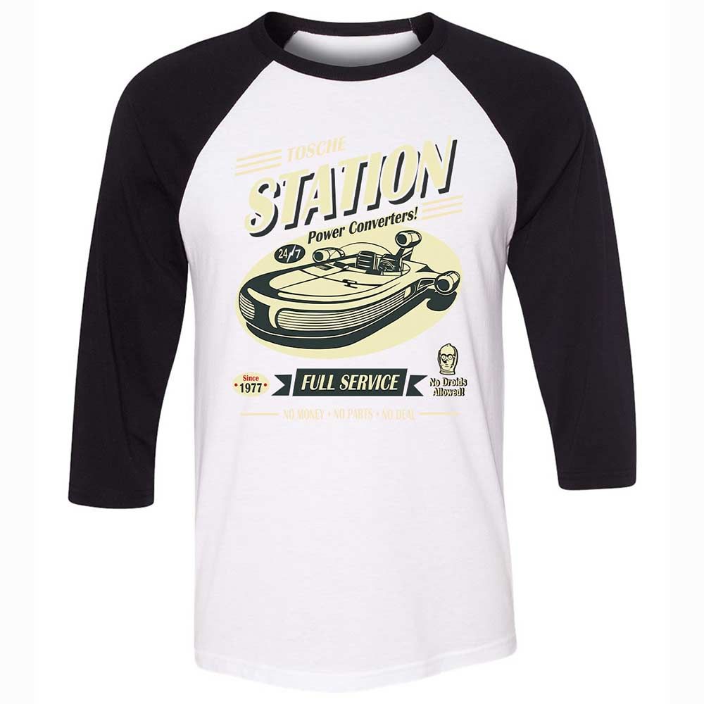Unisex 3/4 Baseball Tee - C1KCVXG6 - White/Black - 1