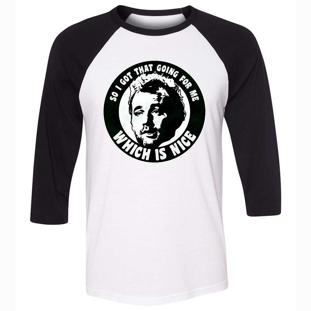 Unisex 3/4 Baseball Tee - 12RWBC2B - White/Black - 1