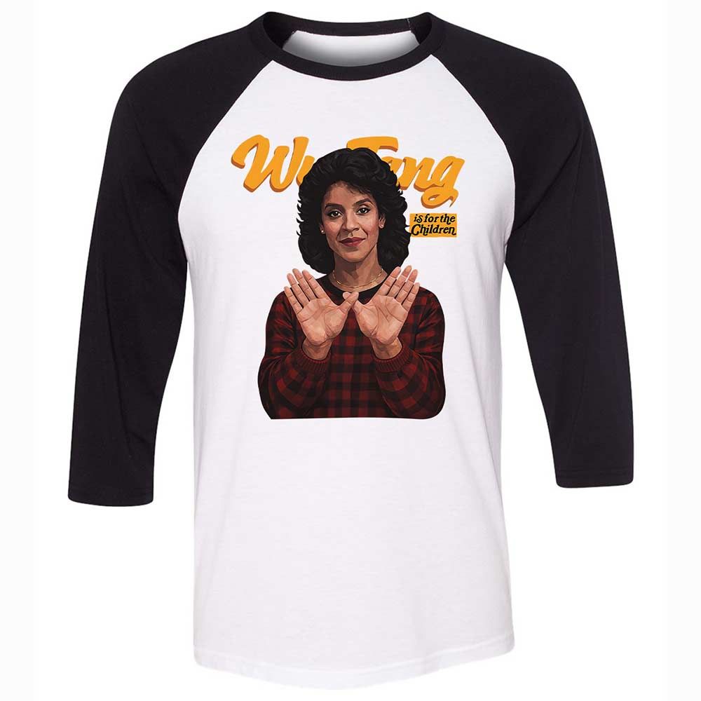 Unisex 3/4 Baseball Tee - U87ASFM9 - White/Black - 1