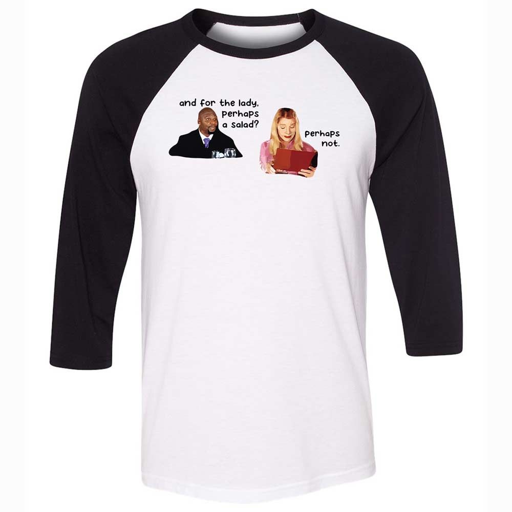 Unisex 3/4 Baseball Tee - P3DVU6E8 - White/Black - 1