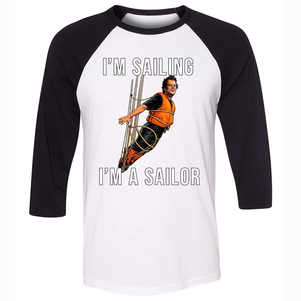 Unisex 3/4 Baseball Tee - YJVESPD2 - White/Black - 1
