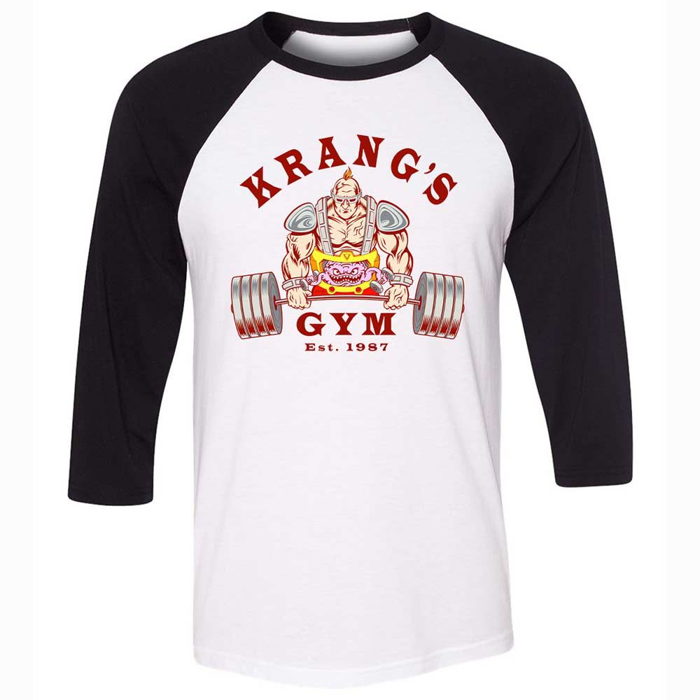 Unisex 3/4 Baseball Tee - 8GFFQMLS - White/Black - 1