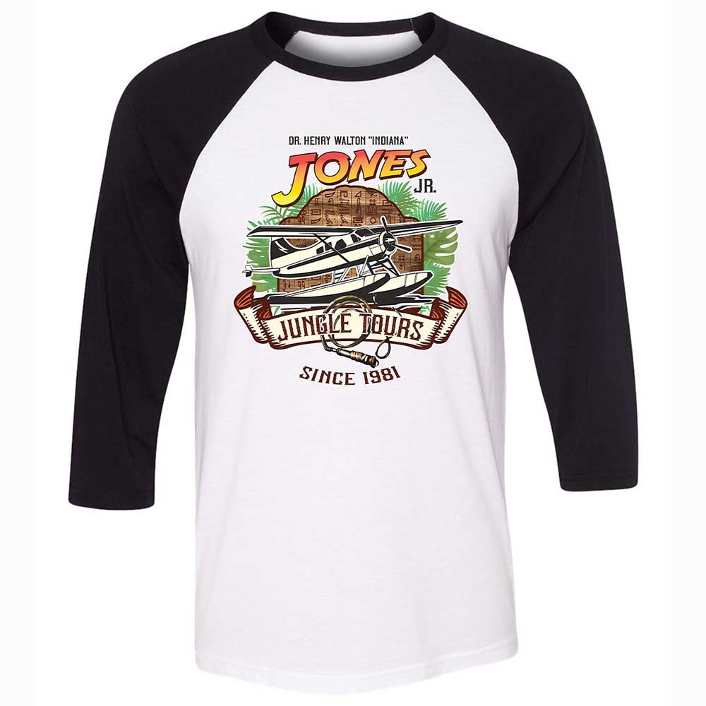 Unisex 3/4 Baseball Tee - NEDPVL71 - White/Black - 1