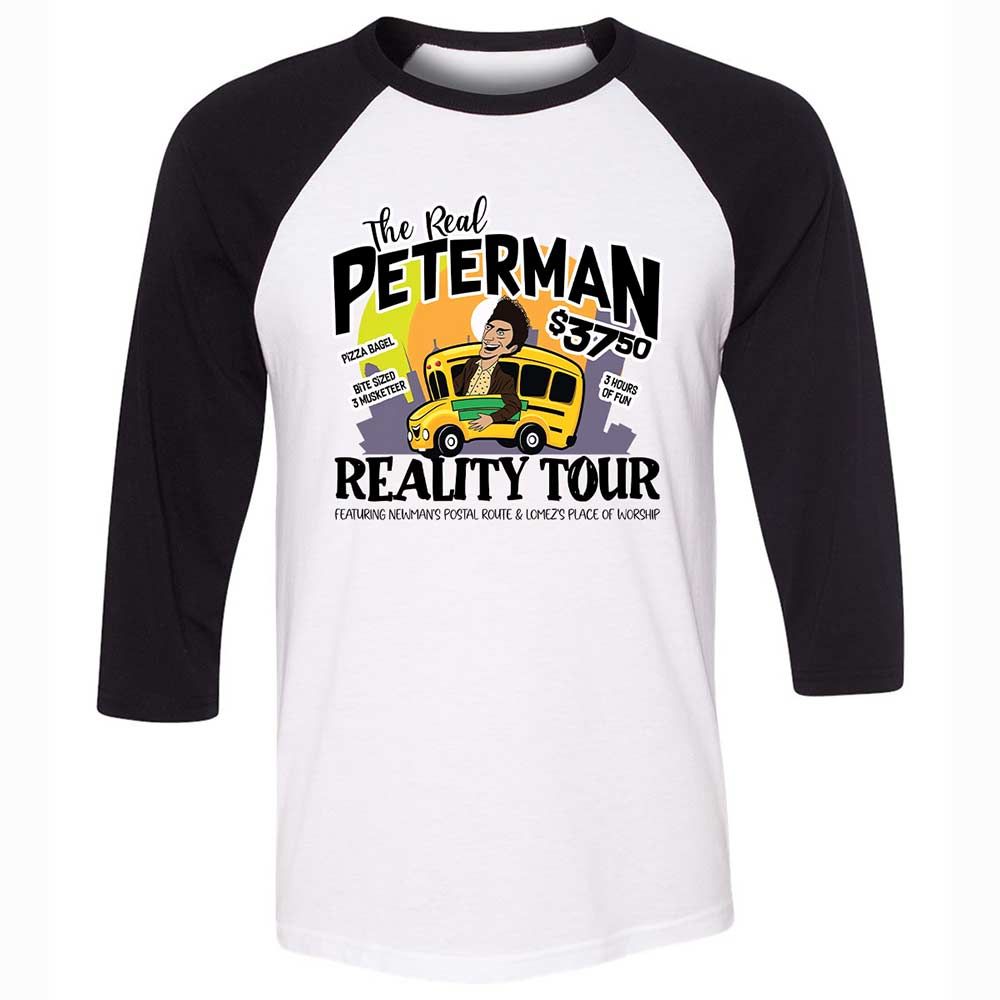 Unisex 3/4 Baseball Tee - F4L3YD14 - White/Black - 1
