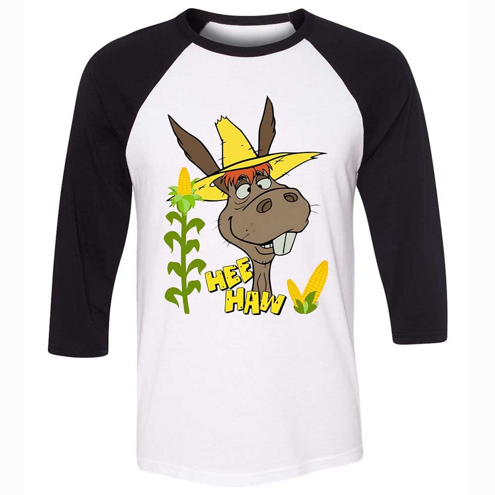 Unisex 3/4 Baseball Tee - HZW3T5WU - White/Black - 1