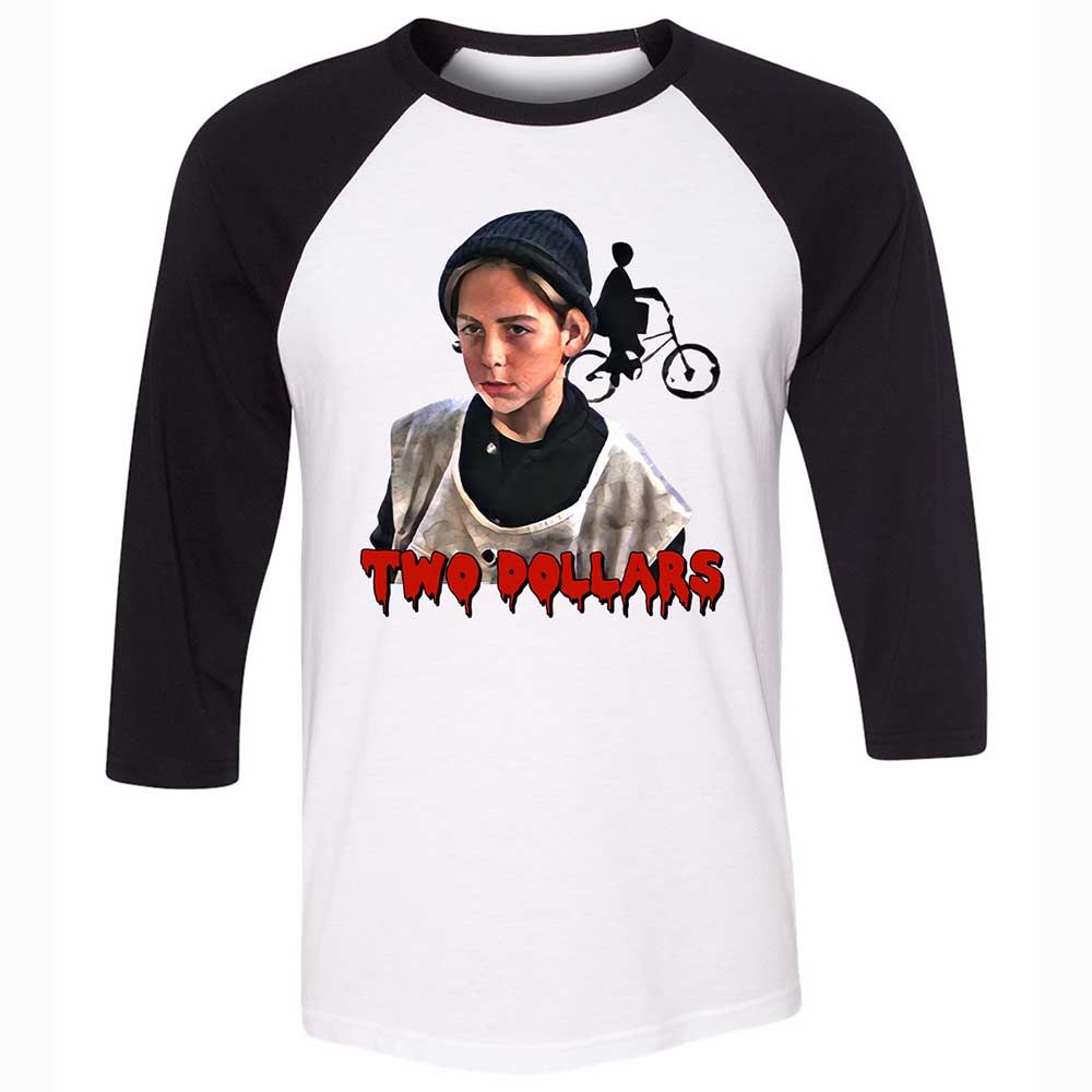 Unisex 3/4 Baseball Tee - 444N1V5R - White/Black - 1