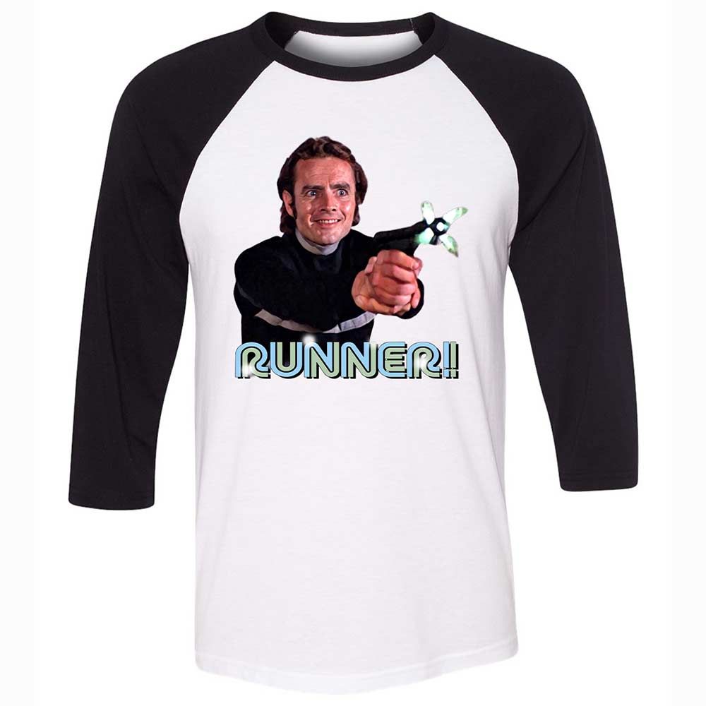 Unisex 3/4 Baseball Tee - TUQ965LA - White/Black - 1