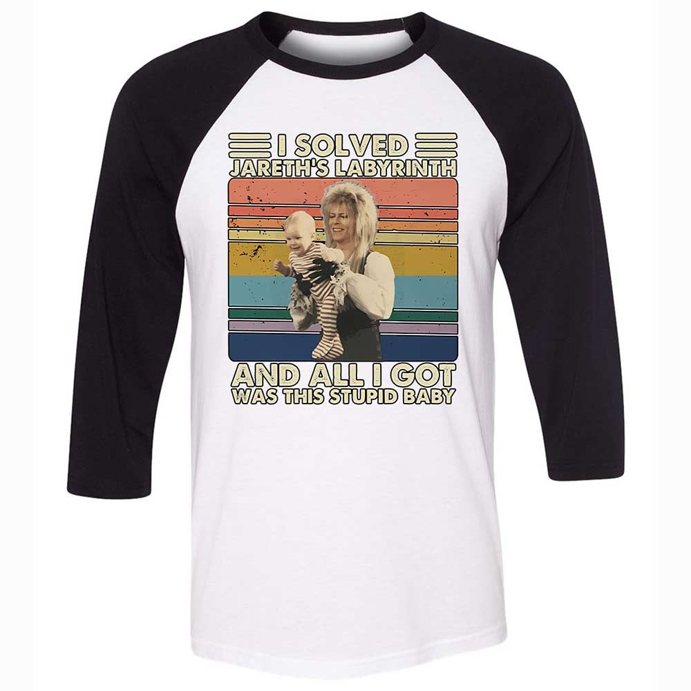 Unisex 3/4 Baseball Tee - MWA2V3R2 - White/Black - 1