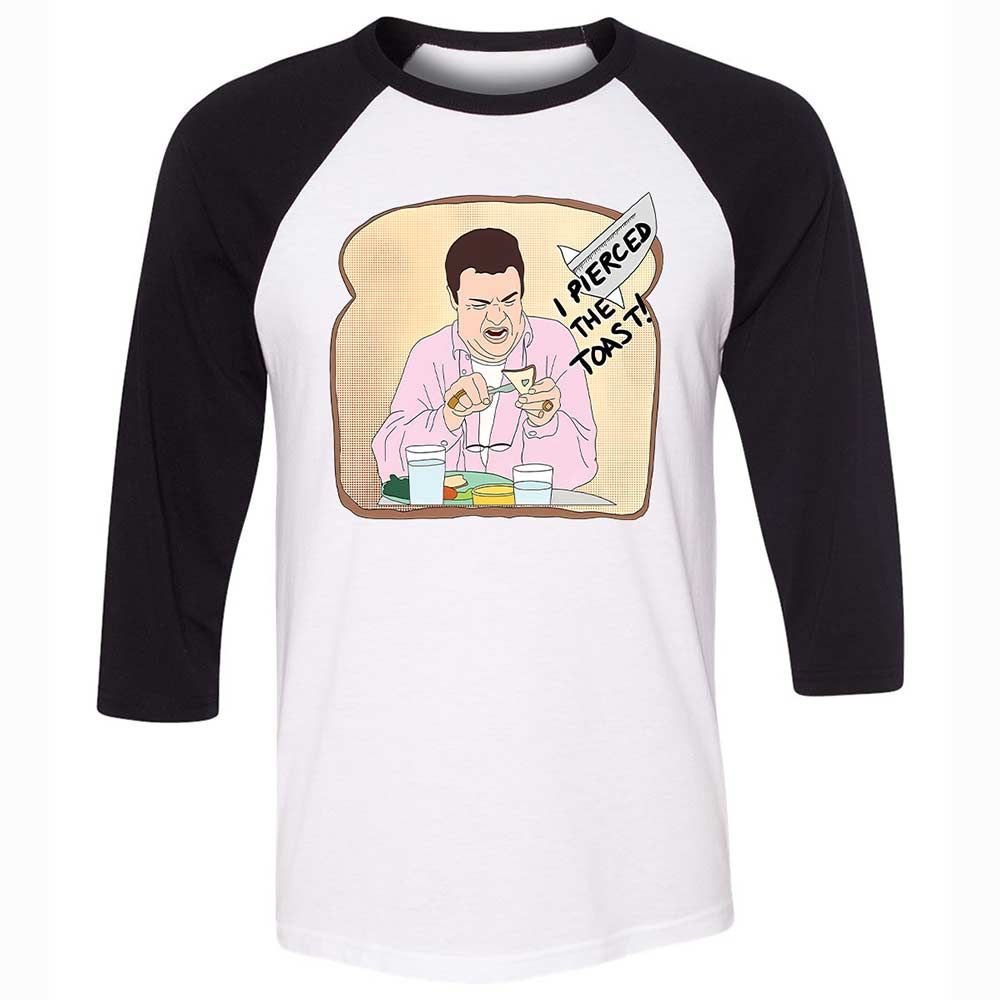 Unisex 3/4 Baseball Tee - BGJWKU9V - White/Black - 1