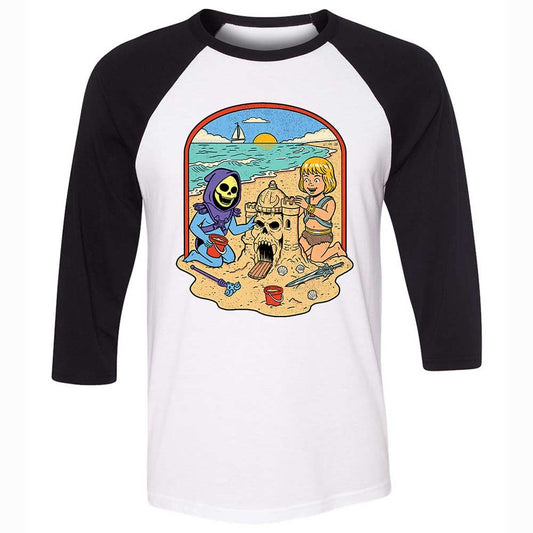 Unisex 3/4 Baseball Tee - TLT4E69S - White/Black - 1