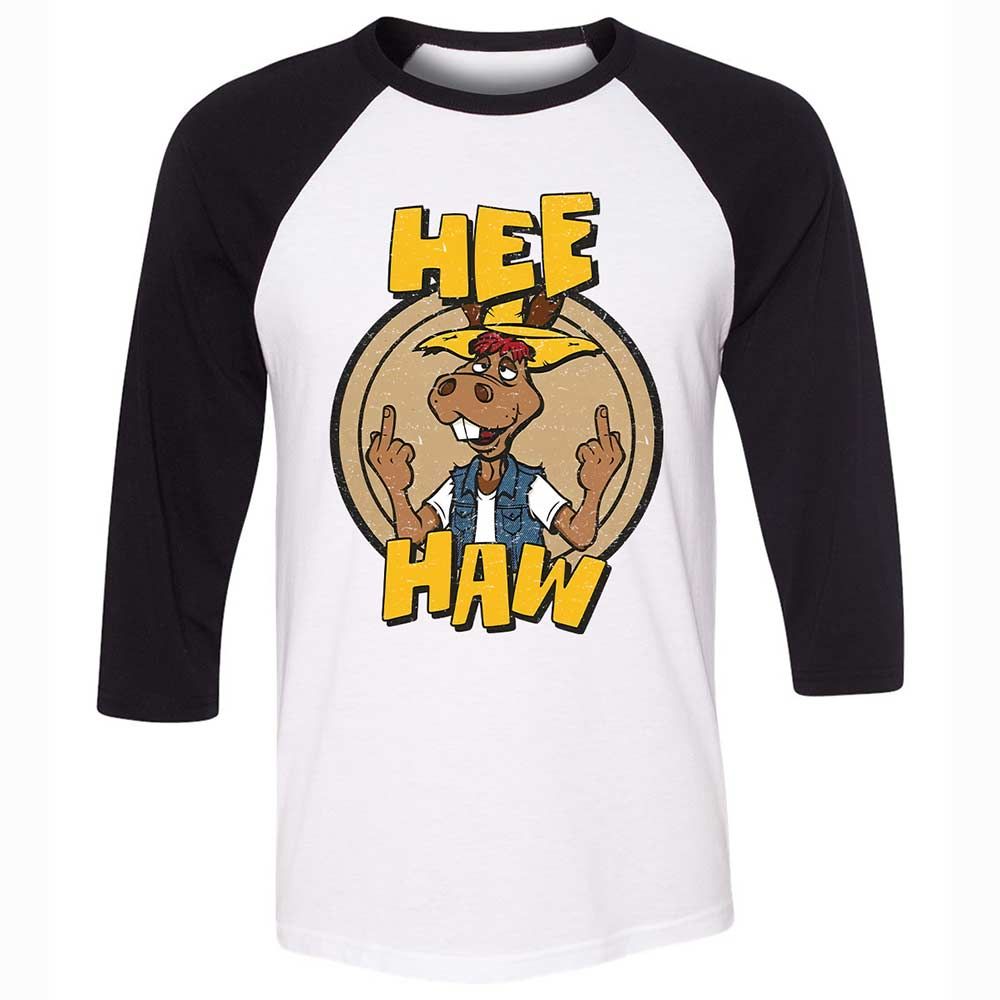 Unisex 3/4 Baseball Tee - 2CWCS23L - White/Black - 1