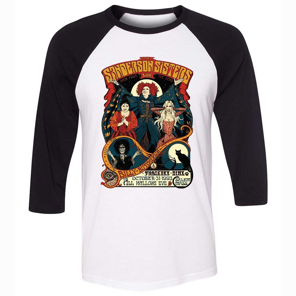 Unisex 3/4 Baseball Tee - XNDSSZ83 - White/Black - 1